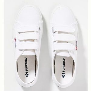 Superga Triple Strap Velcro White Sneaker